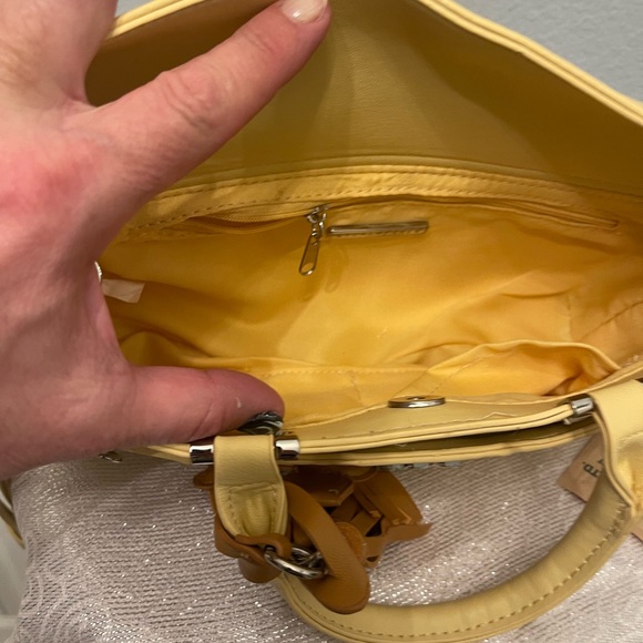 Steve Madden Yellow Satchel with Horse Charm - Picture 7 of 8